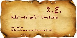 Kővágó Evelina névjegykártya
